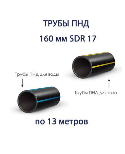 Труба ПНД РЕДУТ 160 х 9,5 SDR 17 отрезок 13 метров